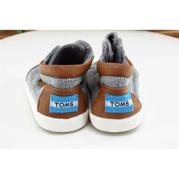TOMS Toddler Boys 3 Medium Gray Running Fabric - Picture 4 of 5